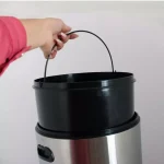 سطل اداری استیل 30 لیتری جاسیگاری درب پلیمر - کد 30E - Image 5